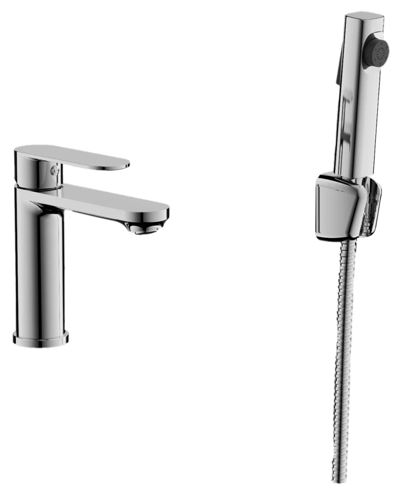 Смеситель для раковины BELZ с гигиеническим душем Хром B12713 (B12713)
